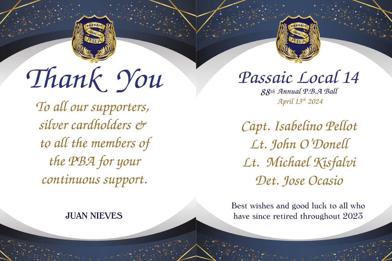 88th Annual PBA Ball Passaic Local 14 Magazine